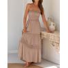 image:imageZESICA Womens 2026 Summer Boho Maxi Dresses Strapless Off Shoulder Lace Flowy A Line Beach Vacation Long SundressPink