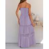 image:imageZESICA Womens 2026 Summer Boho Maxi Dresses Strapless Off Shoulder Lace Flowy A Line Beach Vacation Long SundressPurple