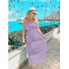 image:imageZESICA Womens 2026 Summer Boho Maxi Dresses Strapless Off Shoulder Lace Flowy A Line Beach Vacation Long SundressPurple
