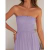 image:imageZESICA Womens 2026 Summer Boho Maxi Dresses Strapless Off Shoulder Lace Flowy A Line Beach Vacation Long SundressPurple