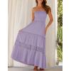 image:imageZESICA Womens 2026 Summer Boho Maxi Dresses Strapless Off Shoulder Lace Flowy A Line Beach Vacation Long SundressPurple