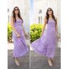 image:imageZESICA Womens 2026 Summer Boho Maxi Dresses Strapless Off Shoulder Lace Flowy A Line Beach Vacation Long SundressPurple