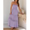 image:imageZESICA Womens 2026 Summer Boho Maxi Dresses Strapless Off Shoulder Lace Flowy A Line Beach Vacation Long SundressPurple
