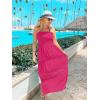 image:imageZESICA Womens 2026 Summer Boho Maxi Dresses Strapless Off Shoulder Lace Flowy A Line Beach Vacation Long SundressRose