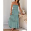image:imageZESICA Womens 2026 Summer Boho Maxi Dresses Strapless Off Shoulder Lace Flowy A Line Beach Vacation Long SundressSage