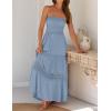 image:imageZESICA Womens 2026 Summer Boho Maxi Dresses Strapless Off Shoulder Lace Flowy A Line Beach Vacation Long SundressSkyblue