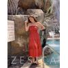 image:imageZESICA Womens 2026 Summer Boho Maxi Dresses Strapless Off Shoulder Lace Flowy A Line Beach Vacation Long SundressWatermelon