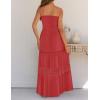 image:imageZESICA Womens 2026 Summer Boho Maxi Dresses Strapless Off Shoulder Lace Flowy A Line Beach Vacation Long SundressWatermelon