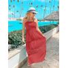 image:imageZESICA Womens 2026 Summer Boho Maxi Dresses Strapless Off Shoulder Lace Flowy A Line Beach Vacation Long SundressWatermelon