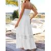 image:imageZESICA Womens 2026 Summer Boho Maxi Dresses Strapless Off Shoulder Lace Flowy A Line Beach Vacation Long SundressWhite