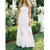 image:imageZESICA Womens 2026 Summer Boho Maxi Dresses Strapless Off Shoulder Lace Flowy A Line Beach Vacation Long SundressWhite