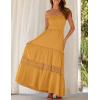 image:imageZESICA Womens 2026 Summer Boho Maxi Dresses Strapless Off Shoulder Lace Flowy A Line Beach Vacation Long SundressYellow