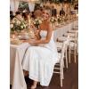 image:imageZESICA Womens 2026 Summer Boho Strapless Midi Dresses Off Shoulder Smocked Eyelet Wedding Guest Beach Long Dress PocketsWhite