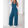 image:imageZESICA Womens Summer 2026 Sleeveless Halter Neck Jumpsuits One Piece Wide Leg Jumper Rompers Beach Vacation OutfitsBlue