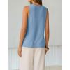 image:imageZESICA Womens Summer Crochet V Neck Tank Tops 2026 Sleeveless Knit Sweater Vest Going Out Beach Vacation ClothesBlue