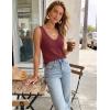 image:imageZESICA Womens Summer Sleeveless Tank Tops 2026 Casual V Neck Cami Shirts Knit Sweater Vest Going Out Trendy OutfitsWine
