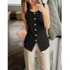 image:imageZESICA Business Casual Sweater Vest Tops for Women 2026 Summer Fashion Button Down Sleeveless Knit Office Work OutfitsBlack