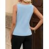 image:imageZESICA Business Casual Sweater Vest Tops for Women 2026 Summer Fashion Button Down Sleeveless Knit Office Work OutfitsBlue