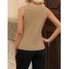 image:imageZESICA Business Casual Sweater Vest Tops for Women 2026 Summer Fashion Button Down Sleeveless Knit Office Work OutfitsKhaki