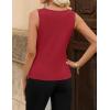 image:imageZESICA Business Casual Sweater Vest Tops for Women 2026 Summer Fashion Button Down Sleeveless Knit Office Work OutfitsRed
