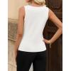 image:imageZESICA Business Casual Sweater Vest Tops for Women 2026 Summer Fashion Button Down Sleeveless Knit Office Work OutfitsWhite