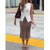 image:imageZESICA Business Casual Sweater Vest Tops for Women 2026 Summer Fashion Button Down Sleeveless Knit Office Work OutfitsWhite