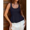 image:imageZESICA Womens 2026 Summer Sleeveless Vest Top Square Neck Cute Casual Tank Tops Fitted Going Out Trendy OutfitNavy