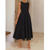 image:imageZESICA Womens Spring Sleeveless Cocktail Dresses 2026 Summer Crewneck Flowy Wedding Guest Party A Line Midi DressBlack