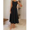 image:imageZESICA Womens Spring Sleeveless Cocktail Dresses 2026 Summer Crewneck Flowy Wedding Guest Party A Line Midi DressBlack