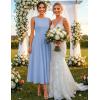 image:imageZESICA Womens Spring Sleeveless Cocktail Dresses 2026 Summer Crewneck Flowy Wedding Guest Party A Line Midi DressBlue