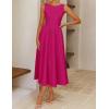 image:imageZESICA Womens Spring Sleeveless Cocktail Dresses 2026 Summer Crewneck Flowy Wedding Guest Party A Line Midi DressRose