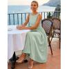 image:imageZESICA Womens Spring Sleeveless Cocktail Dresses 2026 Summer Crewneck Flowy Wedding Guest Party A Line Midi DressSage