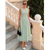 image:imageZESICA Womens Spring Sleeveless Cocktail Dresses 2026 Summer Crewneck Flowy Wedding Guest Party A Line Midi DressSage