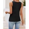 image:imageZESICA Womens Summer Sleeveless Knit Vest Tops 2026 Casual V Neck Wool Blend Sweaters Going Out Tank Top Trendy OutfitsBlack