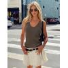 image:imageZESICA Womens Summer Sleeveless Knit Vest Tops 2026 Casual V Neck Wool Blend Sweaters Going Out Tank Top Trendy OutfitsMocha