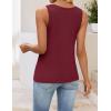 image:imageZESICA Womens Summer Sleeveless Knit Vest Tops 2026 Casual V Neck Wool Blend Sweaters Going Out Tank Top Trendy OutfitsWine