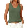 image:imageZESICA Womens Summer Sleeveless Knit Vest Tops 2026 Casual V Neck Wool Blend Sweaters Going Out Tank Top Trendy OutfitsGreen