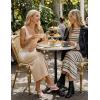 image:imageZESICA Womens Summer Floral Knitted Maxi Dress 2026 Spring Vacation Sleeveless Baby Shower Long Tank Bodycon Sweater DressesSand