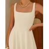 image:imageZESICA Womens Summer Sleeveless Midi Dress 2026 Square Neck Wedding Guest Beach Casual Flowy Long Dresses with PocketsApricot