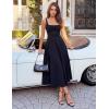 image:imageZESICA Womens Summer Sleeveless Midi Dress 2026 Square Neck Wedding Guest Beach Casual Flowy Long Dresses with PocketsBlack