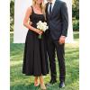 image:imageZESICA Womens Summer Sleeveless Midi Dress 2026 Square Neck Wedding Guest Beach Casual Flowy Long Dresses with PocketsBlack
