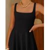image:imageZESICA Womens Summer Sleeveless Midi Dress 2026 Square Neck Wedding Guest Beach Casual Flowy Long Dresses with PocketsBlack