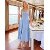 image:imageZESICA Womens Summer Sleeveless Midi Dress 2026 Square Neck Wedding Guest Beach Casual Flowy Long Dresses with PocketsBlue