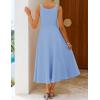 image:imageZESICA Womens Summer Sleeveless Midi Dress 2026 Square Neck Wedding Guest Beach Casual Flowy Long Dresses with PocketsBlue