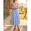 image:imageZESICA Womens Summer Sleeveless Midi Dress 2026 Square Neck Wedding Guest Beach Casual Flowy Long Dresses with PocketsBlue
