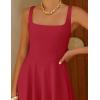 image:imageZESICA Womens Summer Sleeveless Midi Dress 2026 Square Neck Wedding Guest Beach Casual Flowy Long Dresses with PocketsRed