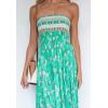 image:imageZESICA Womens Summer Boho Strapless Maxi Dress 2026 Casual Off Shoulder Smocked Flowy A Line Beach Holiday Long DressesAqua