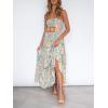 image:imageZESICA Womens Summer Boho Strapless Maxi Dress 2026 Casual Off Shoulder Smocked Flowy A Line Beach Holiday Long DressesFloral1