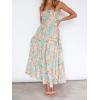 image:imageZESICA Womens Summer Boho Strapless Maxi Dress 2026 Casual Off Shoulder Smocked Flowy A Line Beach Holiday Long DressesFloral1