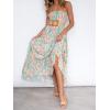 image:imageZESICA Womens Summer Boho Strapless Maxi Dress 2026 Casual Off Shoulder Smocked Flowy A Line Beach Holiday Long DressesFloral1
